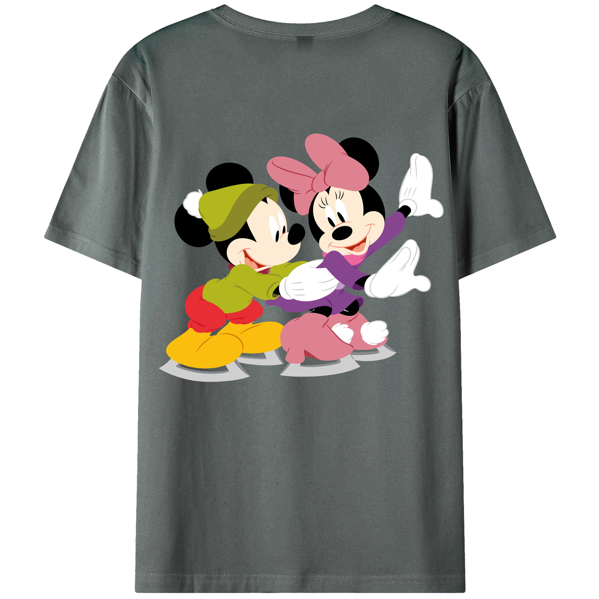 （画像用） ミッキーマウス Mickey Mouse 綿100％半袖Tシャツ（背面プリント）